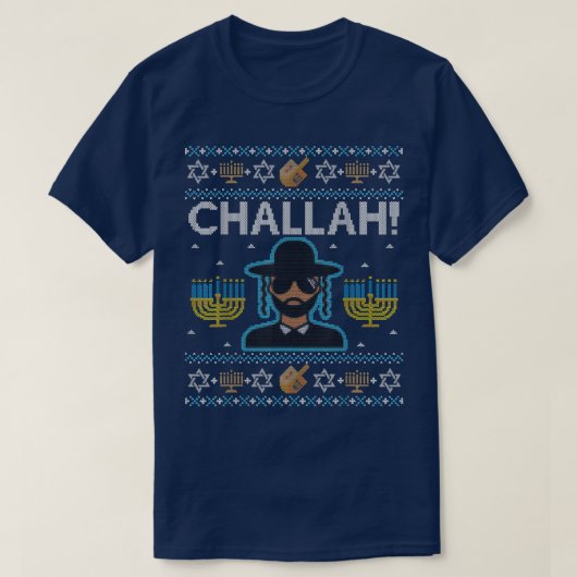 Funny Hanukkah Ugly Sweater jüdisches Geschenk Rab T-Shirt (Design vorne)