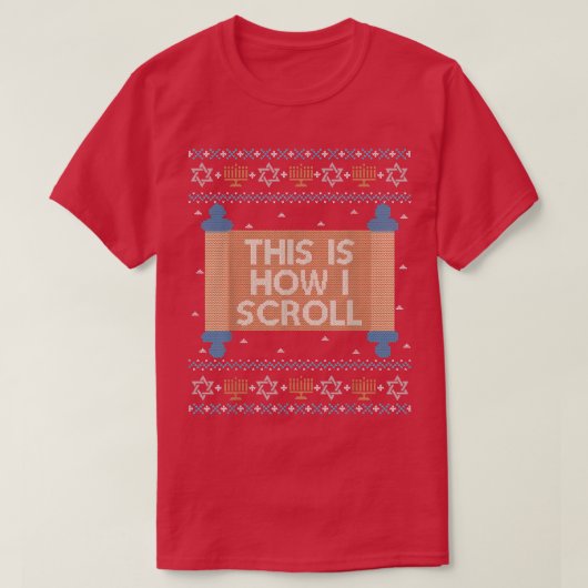 Funny Hanukkah Ugly Sweater jüdisches Geschenk, wi T-Shirt (Design vorne)