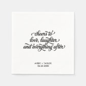 Funny Happily Ever After Wedding Napkins Serviette (Vorderseite)