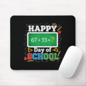 Funny Happy 100 Days Of School Math Teacher Six Se Mousepad (Mit Mouse)