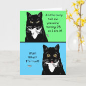 Funny Happy 25. Geburtstagskarte Karte (Gelbe Blume)