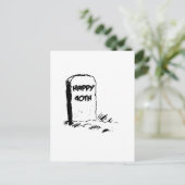 Funny, "Happy 40." Gravestone Postkarte (Stehend Vorderseite)