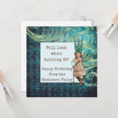 Funny Happy 65th Birthday Medicare Fairy Karte (Vorderseite/Rückseite Beispiel)