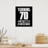 Funny Happy 70. Geburtstag Poster (Küche)