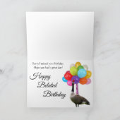 Funny Happy Belated Birthday Goose Karte (Innenseite)