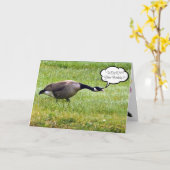 Funny Happy Belated Birthday Goose Karte (Gelbe Blume)