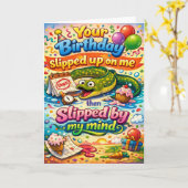 funny happy belated birthday wish karte (Gelbe Blume)