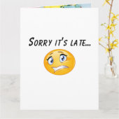 Funny Happy Belated Geburtstag Karte (Gelbe Blume)