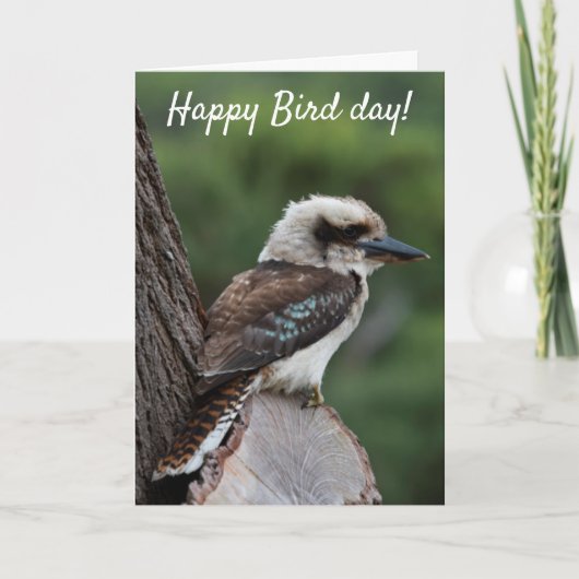 Funny Happy Bird Day Birthday Kookaburra Australie Karte (Vorderseite)
