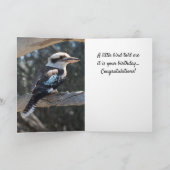Funny Happy Bird Day Birthday Kookaburra Australie Karte (Innenseite)