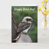 Funny Happy Bird Day Birthday Kookaburra Australie Karte (Gelbe Blume)