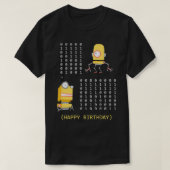 Funny Happy Birthday Binary Code Programmer Entwic T-Shirt (Design vorne)