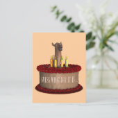 Funny Happy Birthday Camel Postkarte (Stehend Vorderseite)