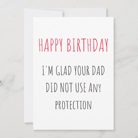 Funny Happy Birthday Card Feiertagskarte (Vorderseite)