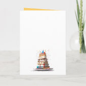 Funny Happy Birthday Card für Leser von Bookworm Karte (Rückseite)
