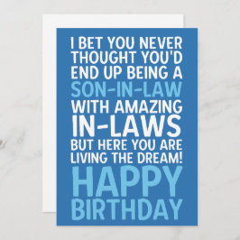 Funny Happy Birthday Card für Schwiegersohn Einladung