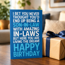Funny Happy Birthday Card für Schwiegersohn