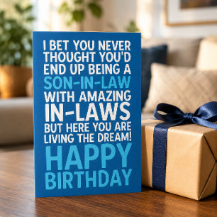 Funny Happy Birthday Card für Schwiegersohn Einladung