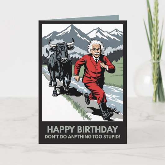 Funny Happy Birthday Card Karte (Vorderseite)