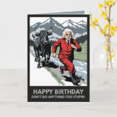 Funny Happy Birthday Card Karte (Gelbe Blume)