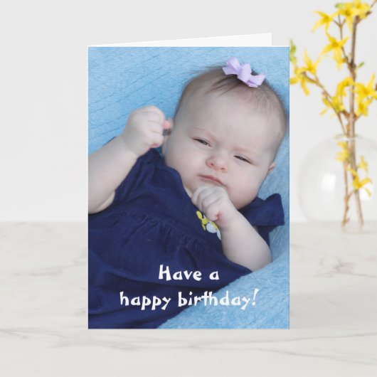 Funny Happy Birthday Card Karte (Gelbe Blume)