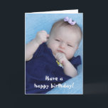 Funny Happy Birthday Card Karte<br><div class="desc">There's nothing like one tough baby girl to help you get your birthday message across!</div>