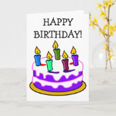 Funny Happy Birthday Card Karte (Gelbe Blume)