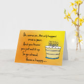 Funny Happy Birthday Card Karte (Gelbe Blume)