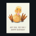 Funny Happy Birthday Card Playful Duck - Lächeln Magnetkarte<br><div class="desc">Happy Geburtstagskarten mit Funny Yellow Duck Playful Wink Happy Lächeln Cartoon Gemälde mit Text - Anpassbar - oder wählen / Fügen Sie Ihre einzigartige Text / Schriftart / Farbe / Größe - Make Your Special Birthday Card Geschenk - Größe und verschieben oder entfernen und hinzufügen Elemente / Bild mit Anpassungs-Tool...</div>