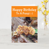 Funny Happy Birthday Card to a Fun Typ Fungi Karte (Gelbe Blume)