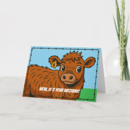 Funny Happy Birthday Cartoon Country Ranch Farm  Karte