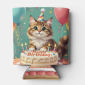 Funny happy birthday cat dosenkühler (Rückseite)