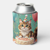 Funny happy birthday cat dosenkühler (Kanne Rückseite)