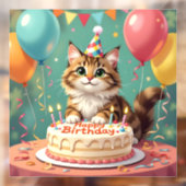 Funny happy birthday cat fensteraufkleber (Blatt 2)