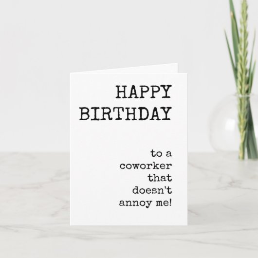Funny Happy Birthday, Coworker, Download-Card Karte (Vorderseite)