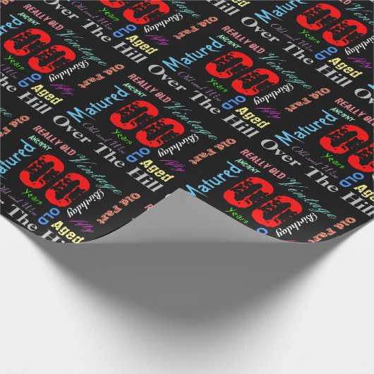 Funny Happy Birthday DIY Age Geschenkpapier (Ecke)