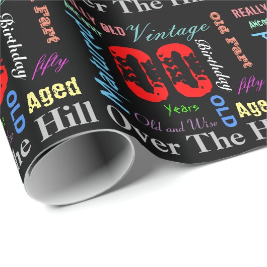 Funny Happy Birthday DIY Age Geschenkpapier (Rolleneckpunkt)