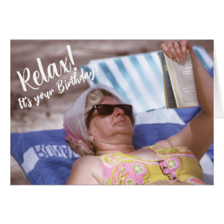 Funny Happy Birthday Entspannen am Strand Vintag