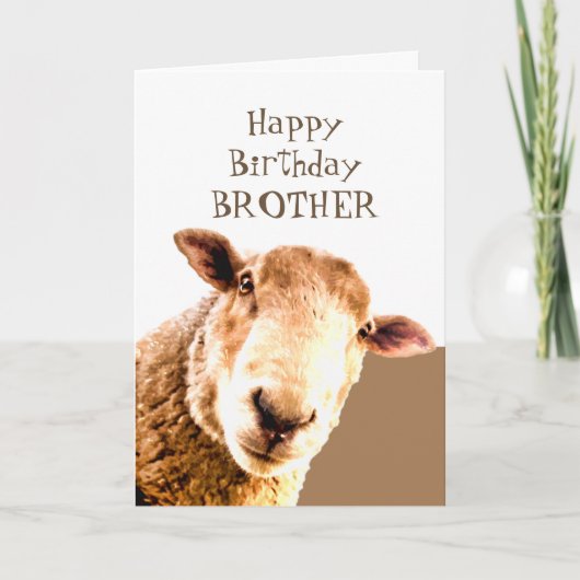Funny Happy Birthday Ewe sind BEST BROTHER JE Karte (Vorderseite)