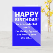 funny Happy birthday favorite uncle Karte (Gelbe Blume)