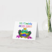 Funny Happy Birthday Frog Grußkarte Karte (Vorderseite)