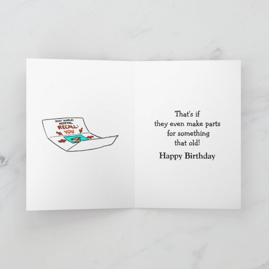 Funny Happy Birthday Grußkarte Karte (Innenseite)