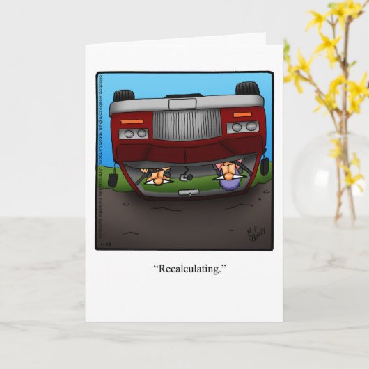 Funny Happy Birthday Grußkarte "Spectickles" Karte (Gelbe Blume)