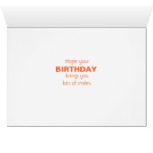 Funny Happy Birthday Labrador Hund am Strand (Innenansicht Horizontal (Unten))