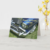 Funny Happy Birthday, Onkel, Blue '57 Chevy Card Karte (Gelbe Blume)