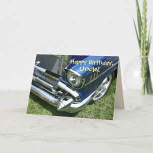 Funny Happy Birthday, Onkel, Blue '57 Chevy Card Karte