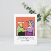 Funny Happy Birthday Postcard Postkarte (Stehend Vorderseite)