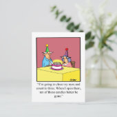 Funny Happy Birthday Postcard Postkarte (Stehend Vorderseite)