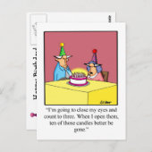 Funny Happy Birthday Postcard Postkarte (Vorne/Hinten)