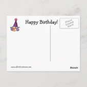 Funny Happy Birthday Postcard Postkarte (Rückseite)